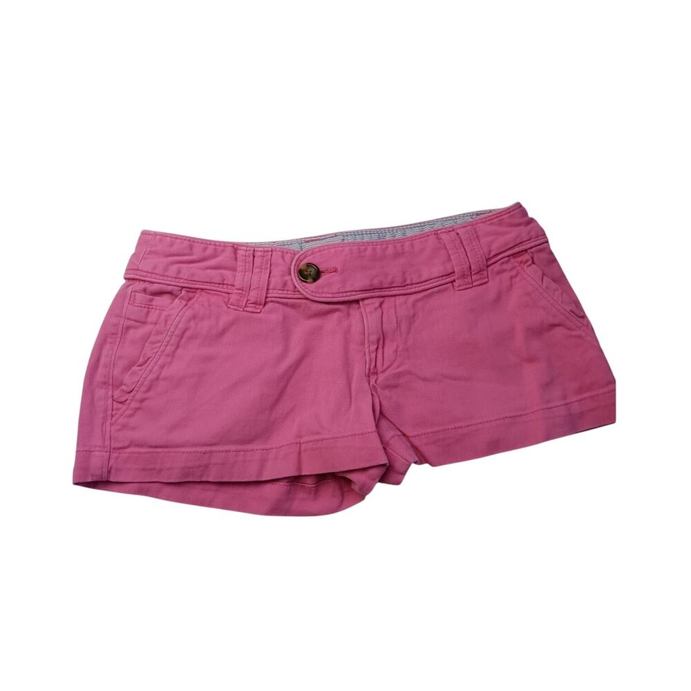 Red Camel Pink Low Rise Cotton Blend Shorts
